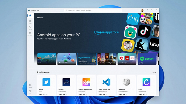 Hatto Windows 11 allaqachon Android 12.1 ga yangilangan. Microsoft Android uchun Windows Subsystem quyi tizimini yangiladi